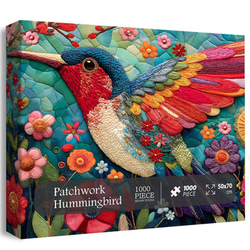 Patchwork Hummingbird Jigsaw Puzzle 1000 piezas